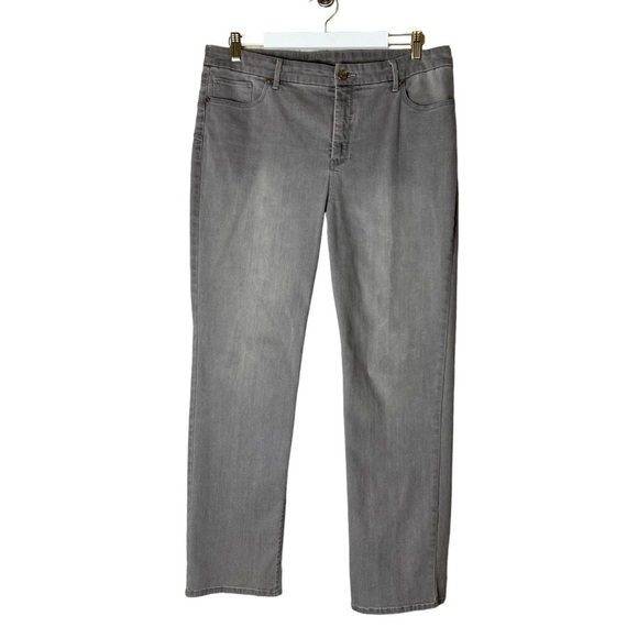 Chico's So Lifting Slim Leg Jeans Women's 2.5 Short Large 14 Gray Modal Stretch - Picture 1 of 9